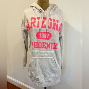 H&M Gray and Hot Pink Hoodie Dress LIKE NEW